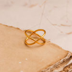 Buy Johori.com Premium Gold Plated X Ring - Purplle