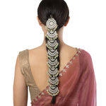 Buy Karatcart Light Green Beads Gold Plated Kundan Bridal Wedding Hair Braid Choti - Purplle