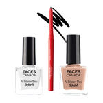 Buy Faces Canada Eye & Nail Combo - Magneteyes Kajal + Splash (Floral Dream, White O White) ,8.35 ml - Purplle