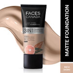 Buy FACES CANADA All Day Hydra Matte Foundation | 3-in-1 Foundation + Moisturizer + SPF30 | 10HR Long Wear | Buildable Coverage | Rich Ivory, 25 ml - Purplle