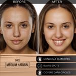 Buy FACES CANADA All Day Hydra Matte Foundation | 3-in-1 Foundation + Moisturizer + SPF30 | 10HR Long Wear | Buildable Coverage | Medium Natural, 25 ml - Purplle