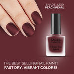 Buy Faces Canada Ultime Pro Splash Matte Nail Enamel Peach Pearl M09 - Purplle