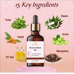 Buy Shravaha Ayurvedic Stretch Marks Oil - Removes Scar, Stretch Marks, Uneven Skin Tone, Increases Skin Elasticity - Purplle