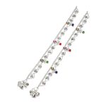 Buy YouBella Set of 2 Silver-Plated Green & Purple Stone-Studded Anklets - Purplle