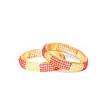 Buy YouBella Set of 2 Pink Gold-Toned Stone-Studded Bangles - Purplle