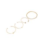 Buy YouBella Women 4 Gold-Toned & White Gold-Plated Kada Bracelet - Purplle