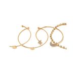 Buy YouBella Women 4 Gold-Toned & White Gold-Plated Kada Bracelet - Purplle