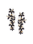 Buy YouBella Black Gold-Plated Contemporary Drop Earrings - Purplle