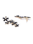 Buy YouBella Black Gold-Plated Contemporary Drop Earrings - Purplle