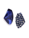 Buy YouBella Navy Blue Stone Studded Mismatch Contemporary Studs - Purplle