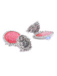 Buy YouBella Pink Silver-Plated Enamelled Dome-Shaped Jhumkas - Purplle