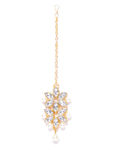 Buy YouBella White Gold-Plated Stone-Studded Handcrafted Jewellery Set - Purplle