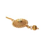 Buy YouBella Gold-Plated Textured Kundan Studded Layered Jewellery Set with Maang Tika - Purplle