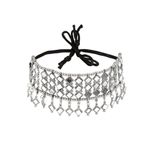 Buy YouBella Silver-Toned & Beaded Mirror Work Jewellery Set - Purplle