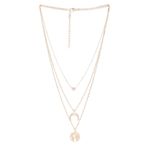 Buy YouBella Gold-Plated Half-Moon Globe Shaped Layered Necklace - Purplle