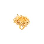 Buy YouBella Gold-Plated & Yellow Pearl Beaded Finger Rings - Purplle