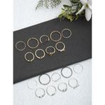 Buy YouBella Set Of 18 Gold-Toned & Silver-Toned Textured Finger Rings - Purplle