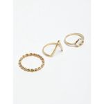 Buy YouBella Set Of 18 Gold-Toned & Silver-Toned Textured Finger Rings - Purplle