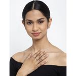 Buy YouBella Set Of 18 Gold-Toned & Silver-Toned Textured Finger Rings - Purplle