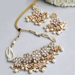 Buy Karatcart Gold Plated Pearl Beaded Kundan Choker Necklace Set - Purplle