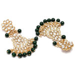 Buy Karatcart Gold-Plated Green Beads Studded Handcrafted Kundan Bridal Jewellery Set - Purplle