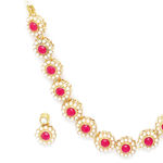 Buy Karatcart Handcrafted Gold Plated Red Kundan Choker Necklace Set - Purplle