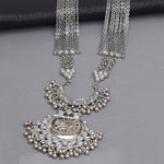 Buy Karatcart Oxidised Silver Peacock Design Kundan Rani Haar Necklace for Women - Purplle