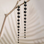 Buy Karatcart Black Beads Long Drop Earrings - Purplle