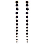 Buy Karatcart Black Beads Long Drop Earrings - Purplle