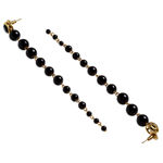 Buy Karatcart Black Beads Long Drop Earrings - Purplle