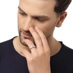 Buy Karatcart Platinum Plated Silver Crystal Elegant Couple Adjustable Ring for Men and Women - Purplle