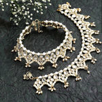 Buy Karatcart Gold Plated Drop Kundan Anklet for Women - Purplle