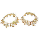 Buy Karatcart Gold Plated Drop Kundan Anklet for Women - Purplle