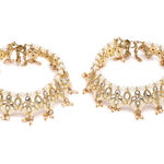 Buy Karatcart Gold Plated Drop Kundan Anklet for Women - Purplle