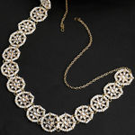 Buy Karatcart Gold Plated White Kundan-Studded Handcrafted Floral Kamarbandh - Purplle