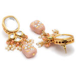 Buy Karatcart Peach Designer Tumble Polki Kundan Necklace Set for Women - Purplle