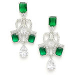 Buy Karatcart Silver Tone Green American Diamond Necklace Set for Women - Purplle