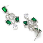 Buy Karatcart Silver Tone Green American Diamond Necklace Set for Women - Purplle