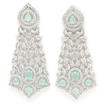 Buy Karatcart Silver Tone Lime Green American Diamond Choker Necklace Set for Women - Purplle