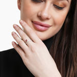 Buy KUNUZ by Karatcart 925 Sterling Silver Red CZ Studded Adjustable Ring for Women - Purplle