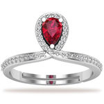 Buy KUNUZ by Karatcart 925 Sterling Silver Red CZ Studded Adjustable Ring for Women - Purplle