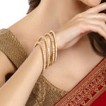Buy Karatcart Gold Plated AD Bangle Set for Women - Purplle