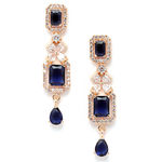 Buy Karatcart Rose Gold Plated Blue AD Necklace Set for Women - Purplle