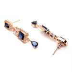 Buy Karatcart Rose Gold Plated Blue AD Necklace Set for Women - Purplle