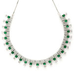 Buy Karatcart Silver Tone Green AD Necklace Set for Women - Purplle