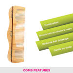 Buy VEGA Hair Grooming Wooden Comb, Handmade, (HMWC-04) - Purplle