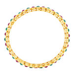 Buy Sukkhi Pretty Kempu Stone Gold Plated (Set of 2) Bangle For Women 2.8 - Purplle