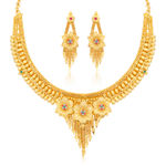 Buy Sukkhi Classy 24 Carat Gold Plated Choker Necklace Set for Women - Purplle