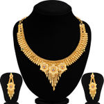 Buy Sukkhi Classy 24 Carat Gold Plated Choker Necklace Set for Women - Purplle