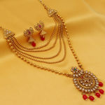 Buy Sukkhi Floral LCT Gold Plated Long Haram Necklace Set For Women - Purplle
